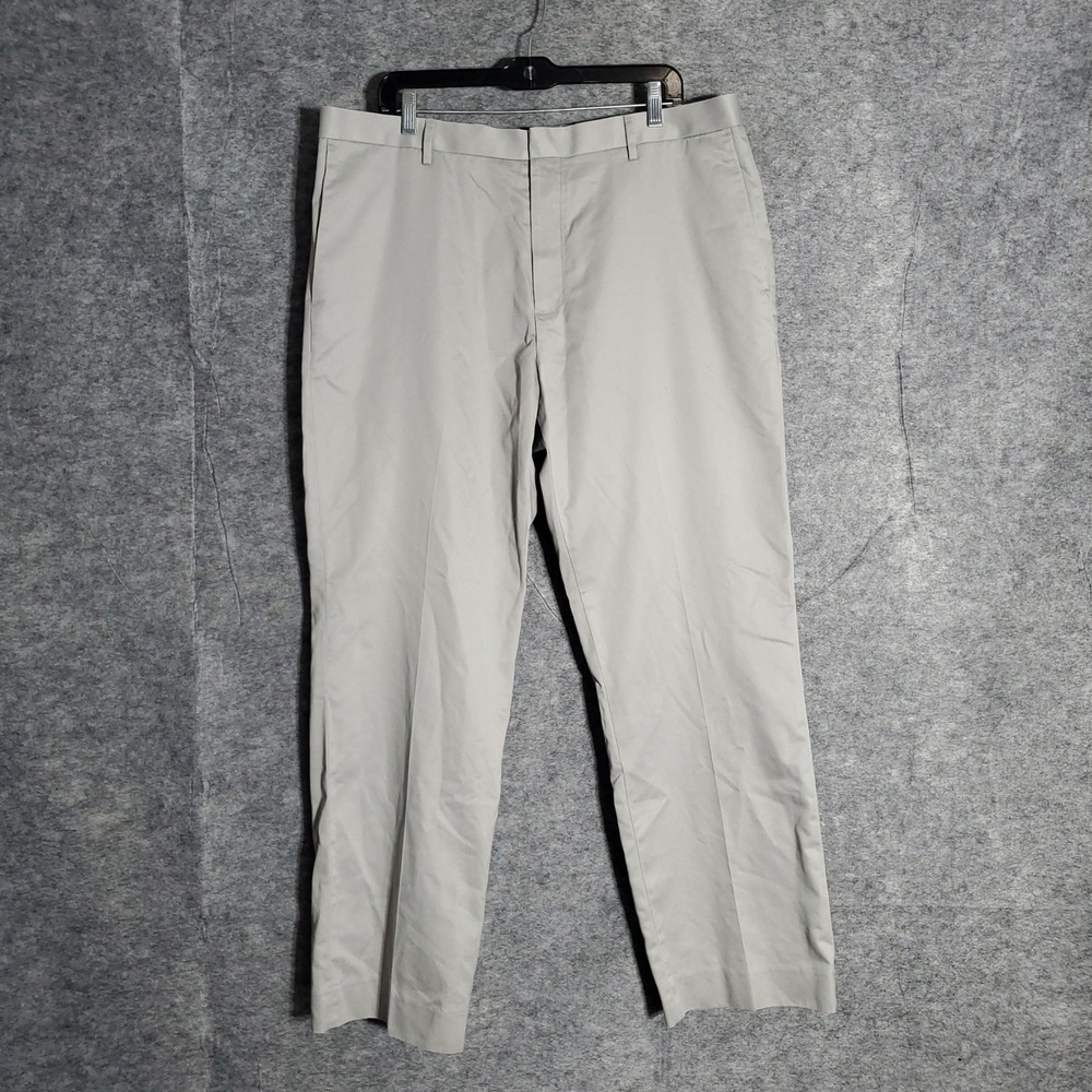 Banana Republic Dress Pants Mens 38x34 Light Gray Non Iron Tailored Slim Fit Pro